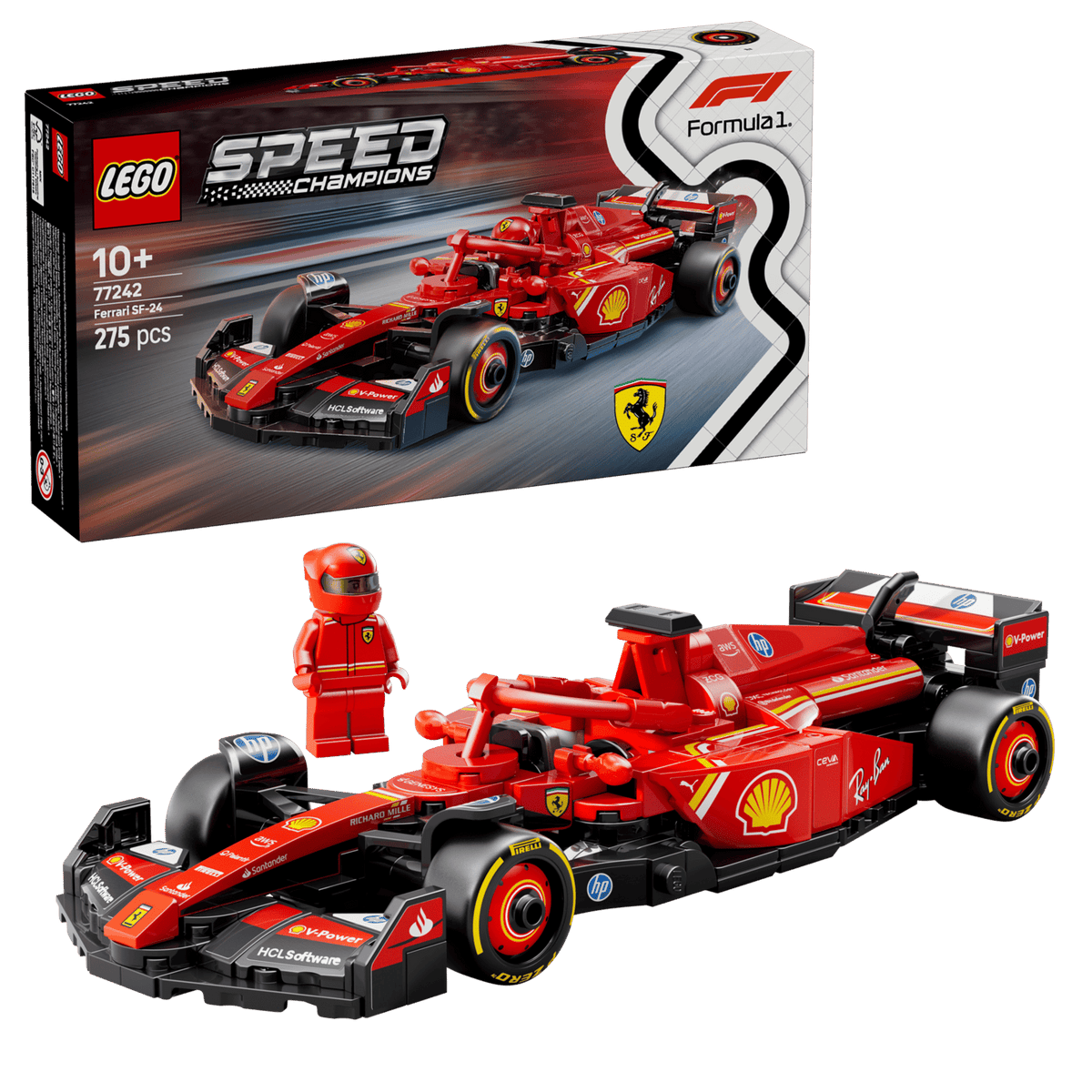 LEGO Speed Champions Ferrari SF-24 F1-racerbil (77242) med kører