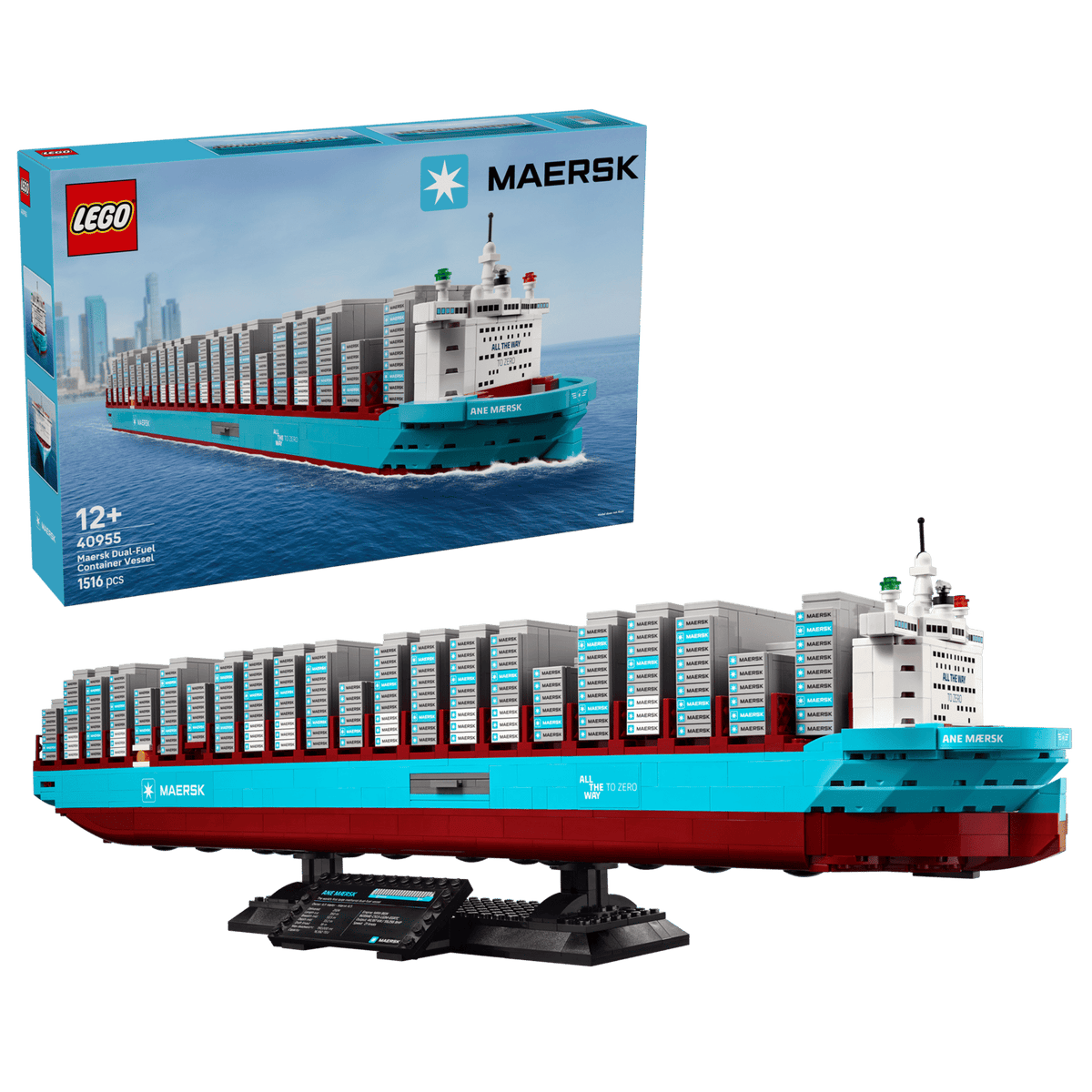 LEGO Mærsk-containerskib med dual-fuel-motor, byggesæt 40955