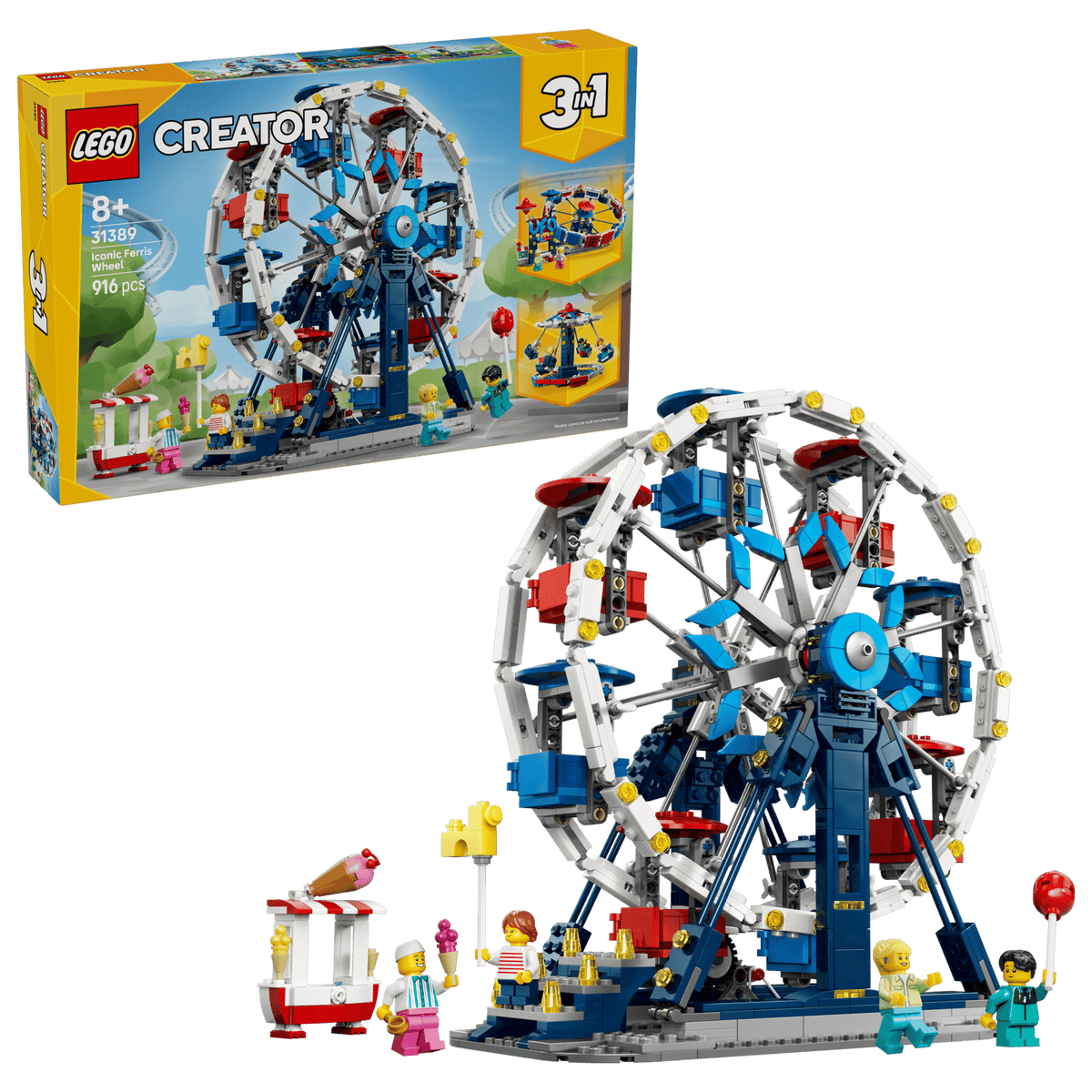 LEGO Creator 3-i-1 Ikonisk pariserhjul (31389) forlystelsespark til børn