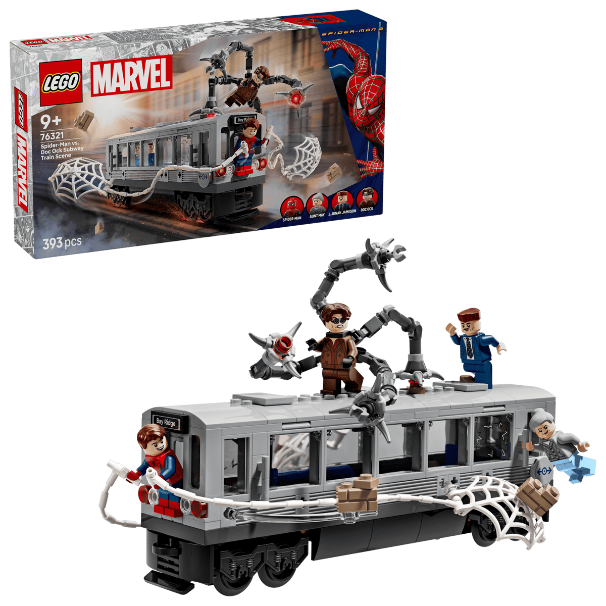 LEGO Marvel Spider-Man mod Doc Ock metrotog-scene byggesæt 76321