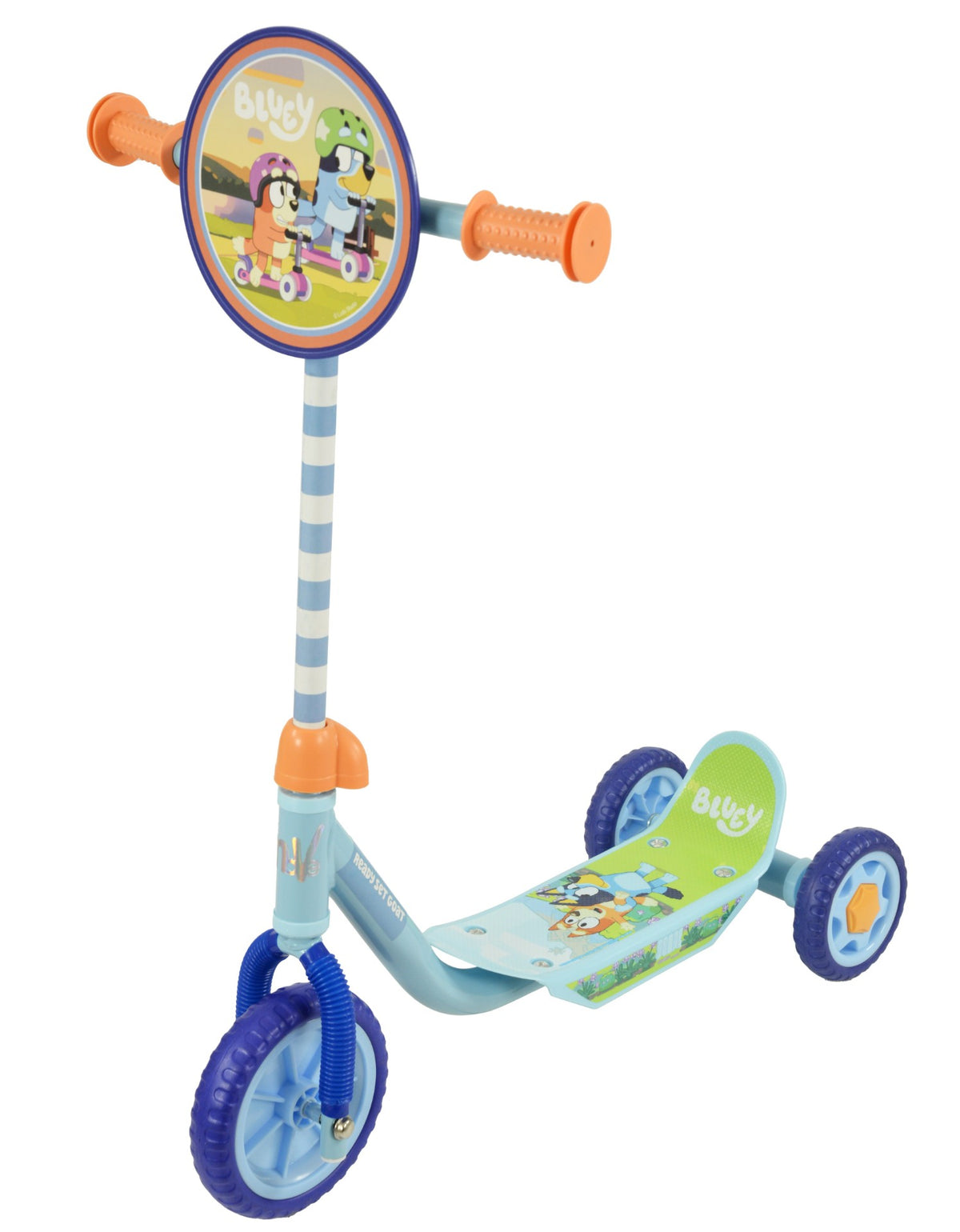 Bluey Deluxe 3-hjulet løbehjul fra MV Sports med farverige motiver