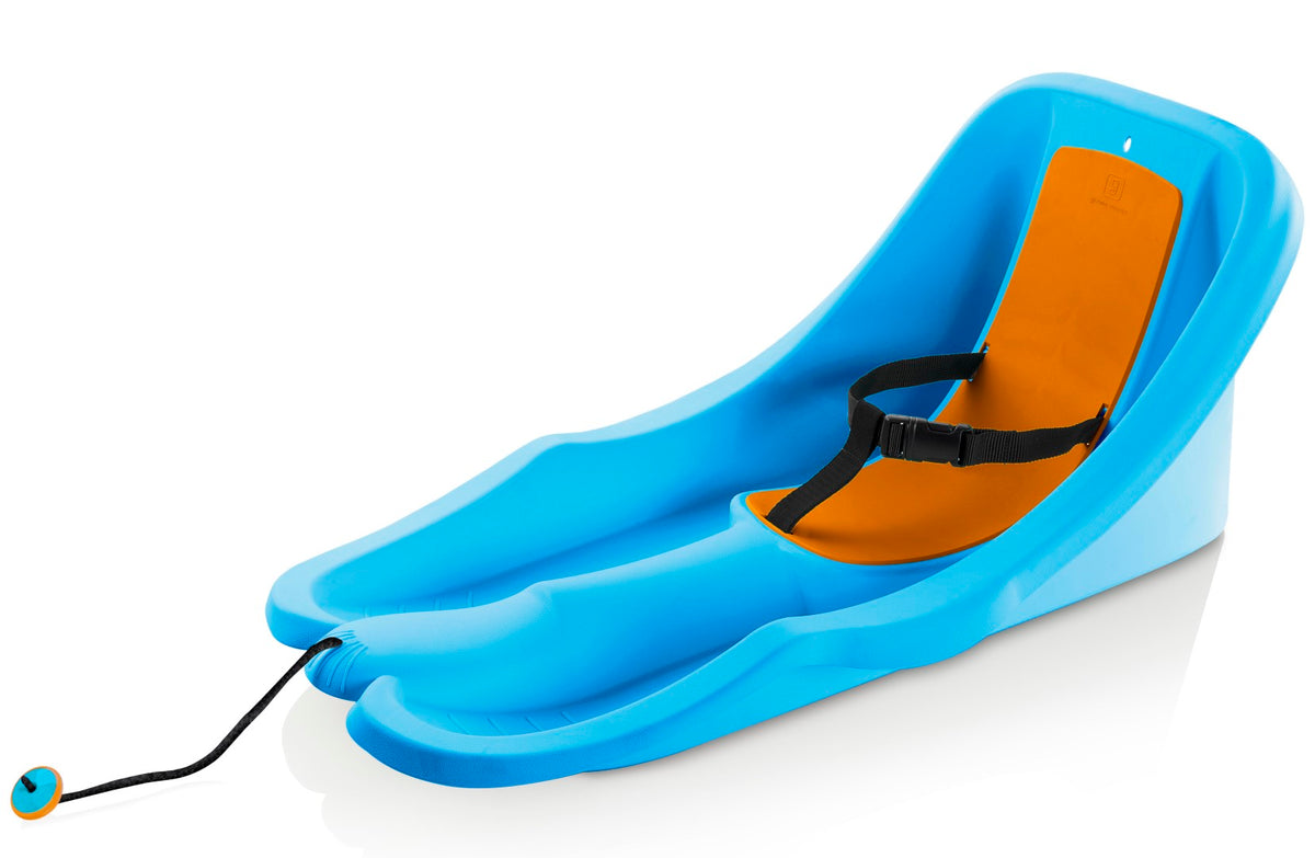 Gizmo Riders bobslæde til små børn i mint orange med trepunktssele