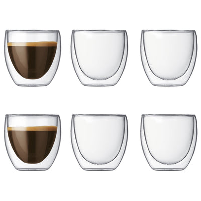 Se Bodum Pavina dobbeltvægget espresso glas, 0.08 l, 6 stk. ✔ Kæmpe udvalg i Bodum ✔ Meget billig fragt og hurtig levering: 1 - 2 hverdage - Varenummer: KTO-4557-10-12 og barcode / Ean: '699965071738 på lager - Udsalg på Espresso glas Spar op til 61% - Over 1354 design mærker på udsalg