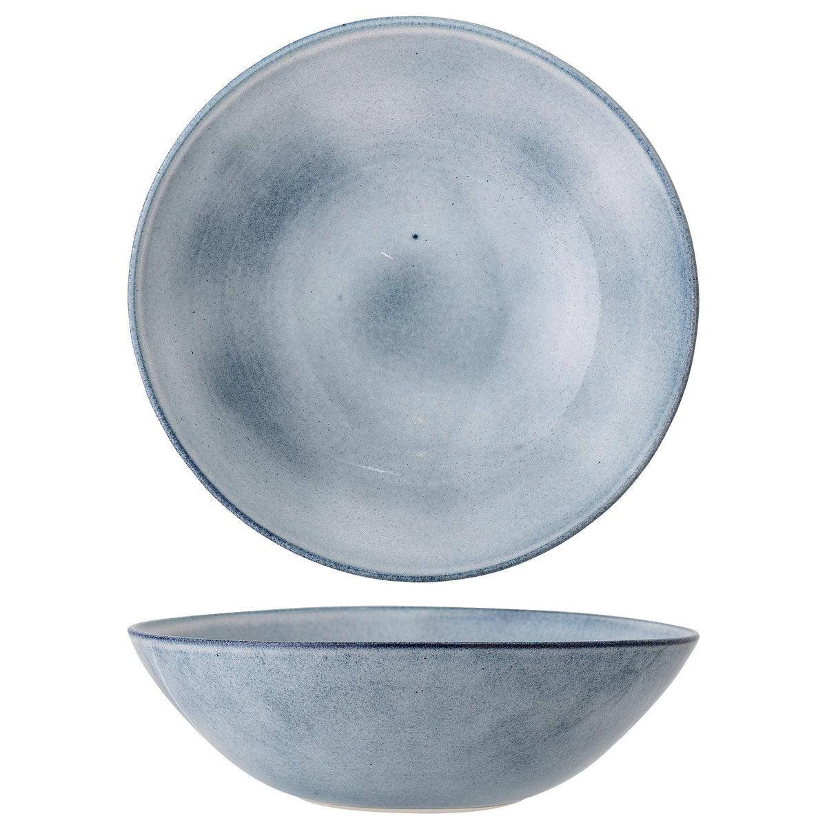 Blå Sandrine serveringsskål i stentøj fra Bloomingville, Ø32 × H10 cm