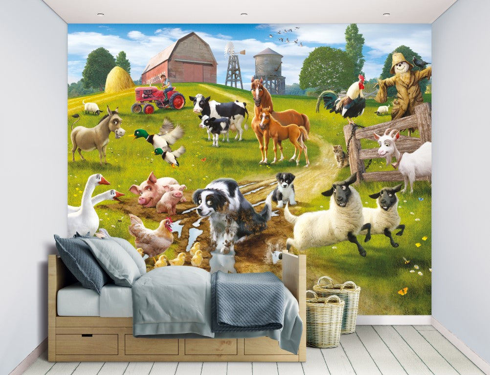 Se Bondegårds sjov tapet 243 x 305 cm ✔ Kæmpe udvalg i Walltastic - Køb online på udsalg og tilbud lige nu ✔ Super billig fragt og lynhurtig levering - Varenummer: MMAction-19841806 og 5060107041806 på lager - Udsalg på Tapet til børneværelset Spar stort – op til 71% - Over 2.739 kendte mærker på stort udsalg