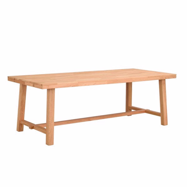 Rowico Home Brooklyn spisebord i lakeret massiv eg, 220 x 95 cm