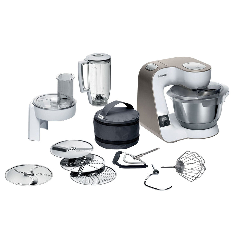 Se Bosch MUM5XW20 køkkenmaskine, 1000 W, hvid/champagne ✔ Kæmpe udvalg i Bosch ✔ Meget billig fragt og hurtig levering: 1 - 2 hverdage - Varenummer: KTO-MUM5XW20 og barcode / Ean: &