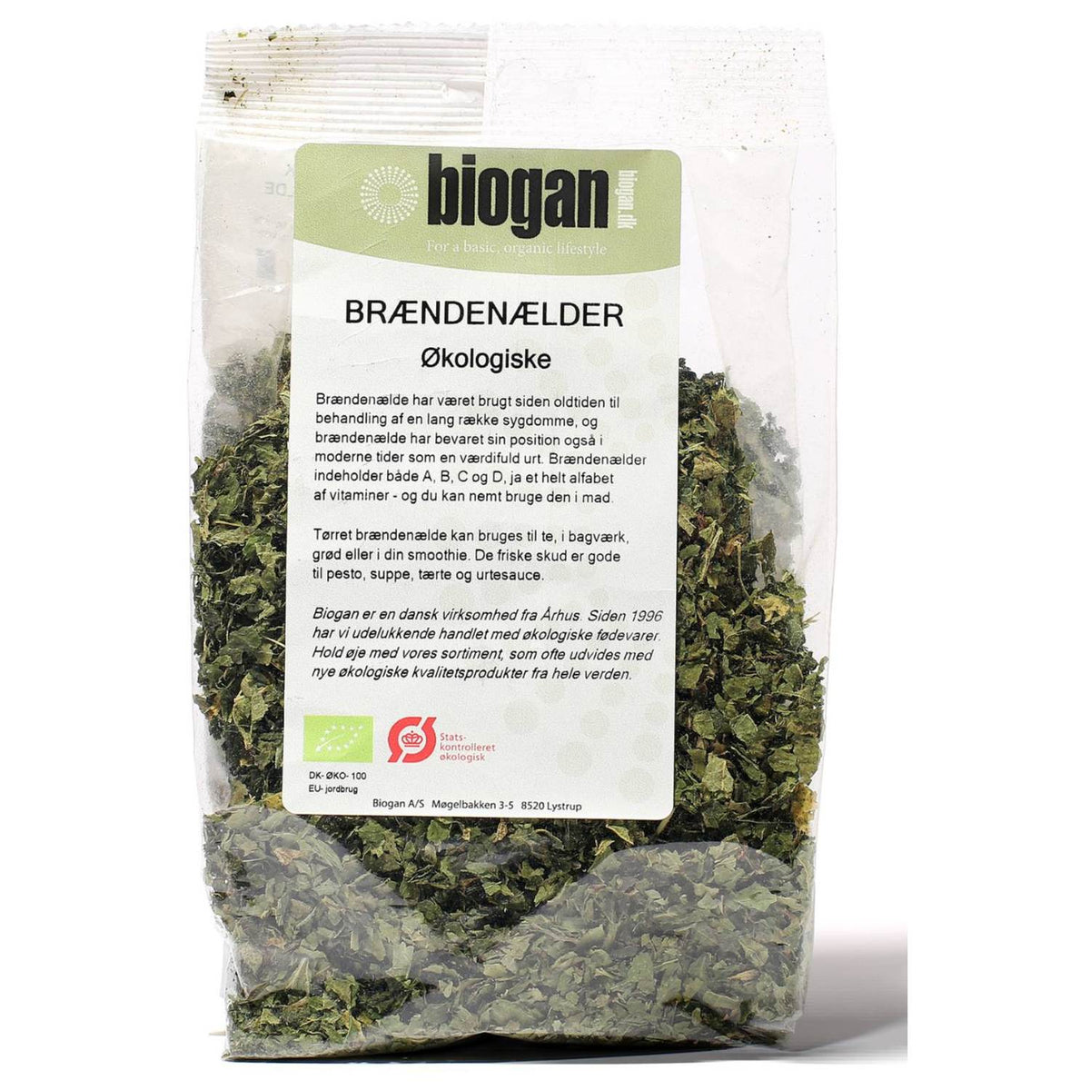Pakke med 50 gram økologiske brændenælder fra Østrig, Biogan