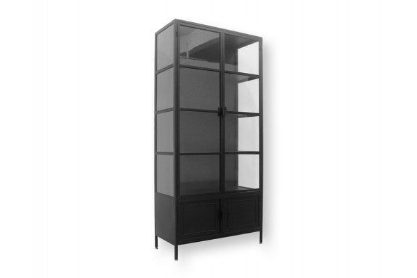 Se Brande Vitrineskab i Metal - 92x40x201,5 cm - Sort ❤ Billig fragt og hurtig levering - Varenummer: Havemøbelland-DK3838 og barcode / Ean: 5740002305714 på lager - Udsalg på INDEMØBLER - Vitrineskabe Store besparelser – op til 77% - Store besparelser på over 2.281 brands
