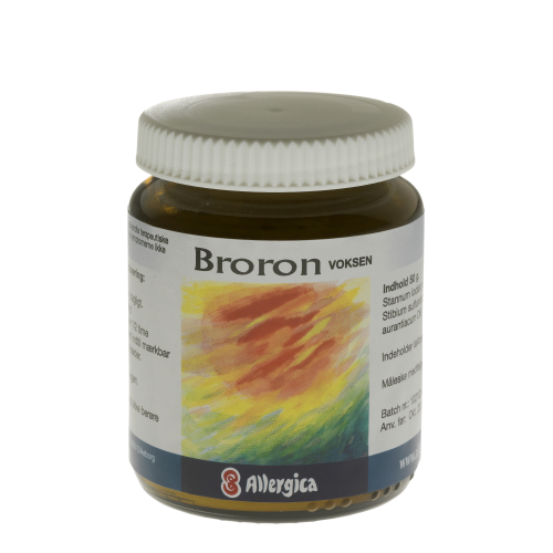 Se Allergica Broron Voksen 50 g. ✔ Kæmpe udvalg i Allergica - Køb online på udsalg og tilbud lige nu ✔ Billig fragt og hurtig levering - Varenummer: Helsegrossisten-6505 og 5703157026378 på lager - Udsalg på Sundhed > > Spar stort – op til 59% - Eksklusivt udsalg på over 2.739 mærker