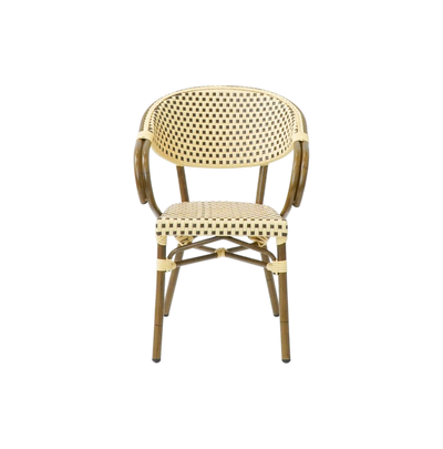 Paris - Caféstol m. armlæn - Flet - Brun-beige