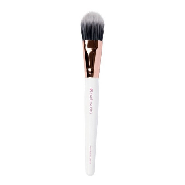 BrushWorks Foundation Brush makeupbørste i farverne pink og guld