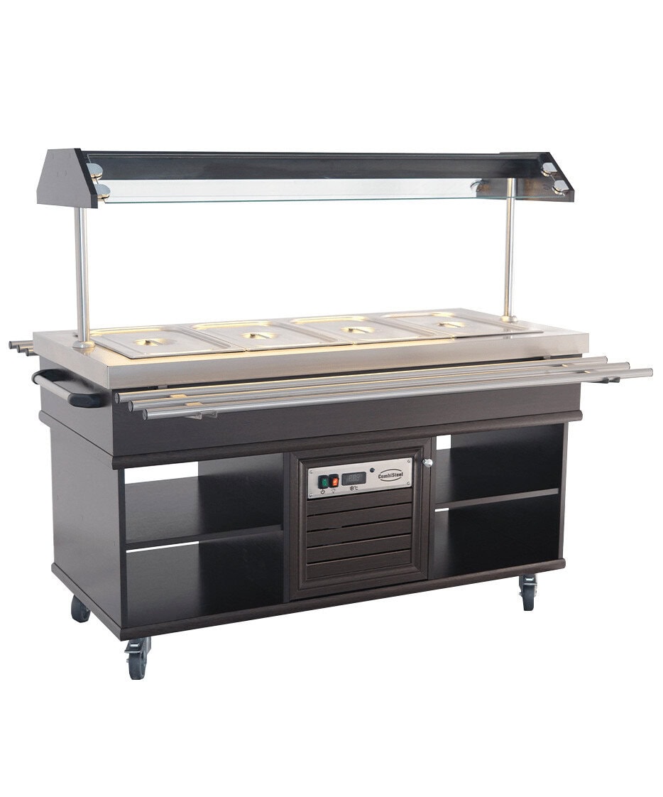 Combisteel fritstående varm buffetdisk til 4 x 1/1 GN