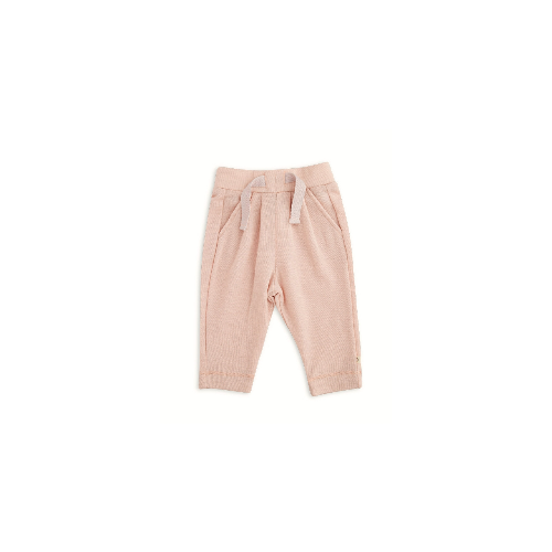 Byhappyme bukser i 100 % merino uld med snor i taljen, Rose Melange, størrelse 86