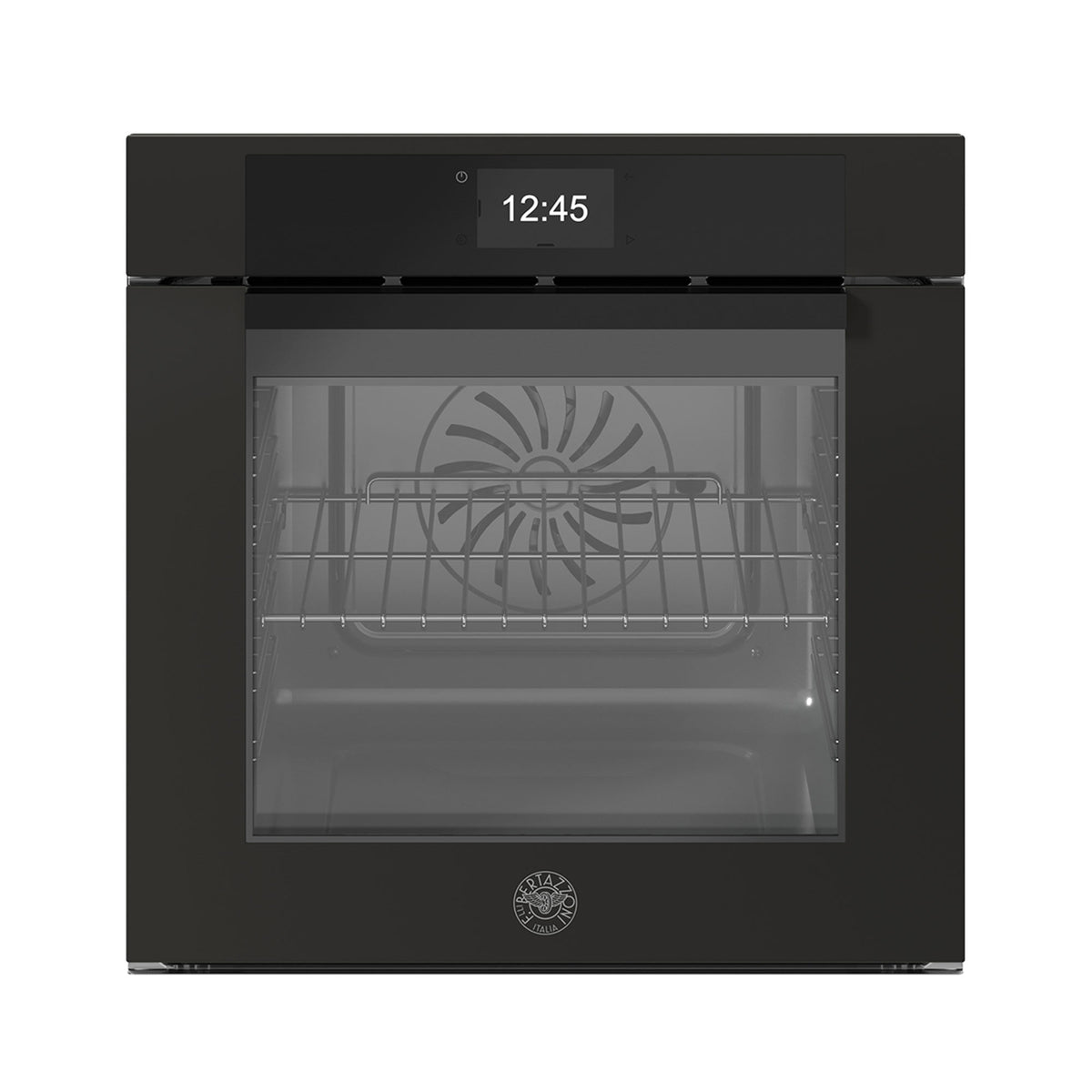 Bertazzoni Modern indbygningsovn i mat sort Carbonio-finish