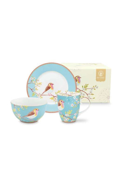 Se billigt tilbud på Set/3 Breakfast Set Early Bird Blue! Spar op til 61% på udsalg. Hurtig levering (1-2 hverdage) & billig fragt. Køb nu!