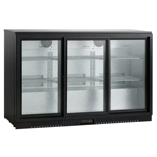Scandomestic BB311HBA stor sort backbar køler med 308 liter