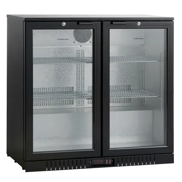 Scandomestic BB211HBA sort backbar køleskab, 158 liter