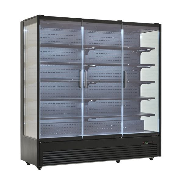 Scandomestic MDC1973BB sort supermarkedskøler med 1147 liter nettovolumen