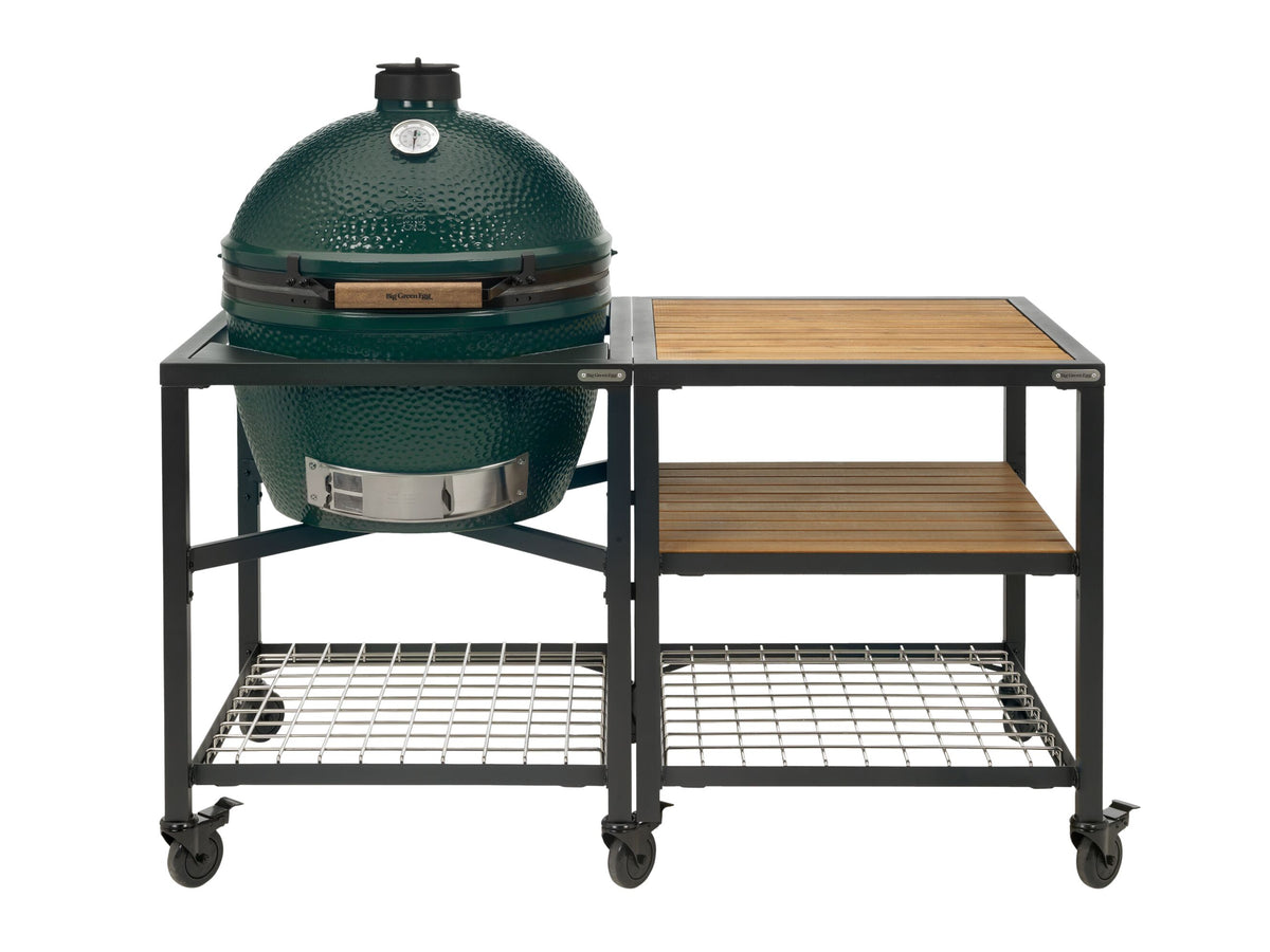 Big Green Egg kamadogrill i størrelse XL med EGG Frame stålramme og arbejdsflade