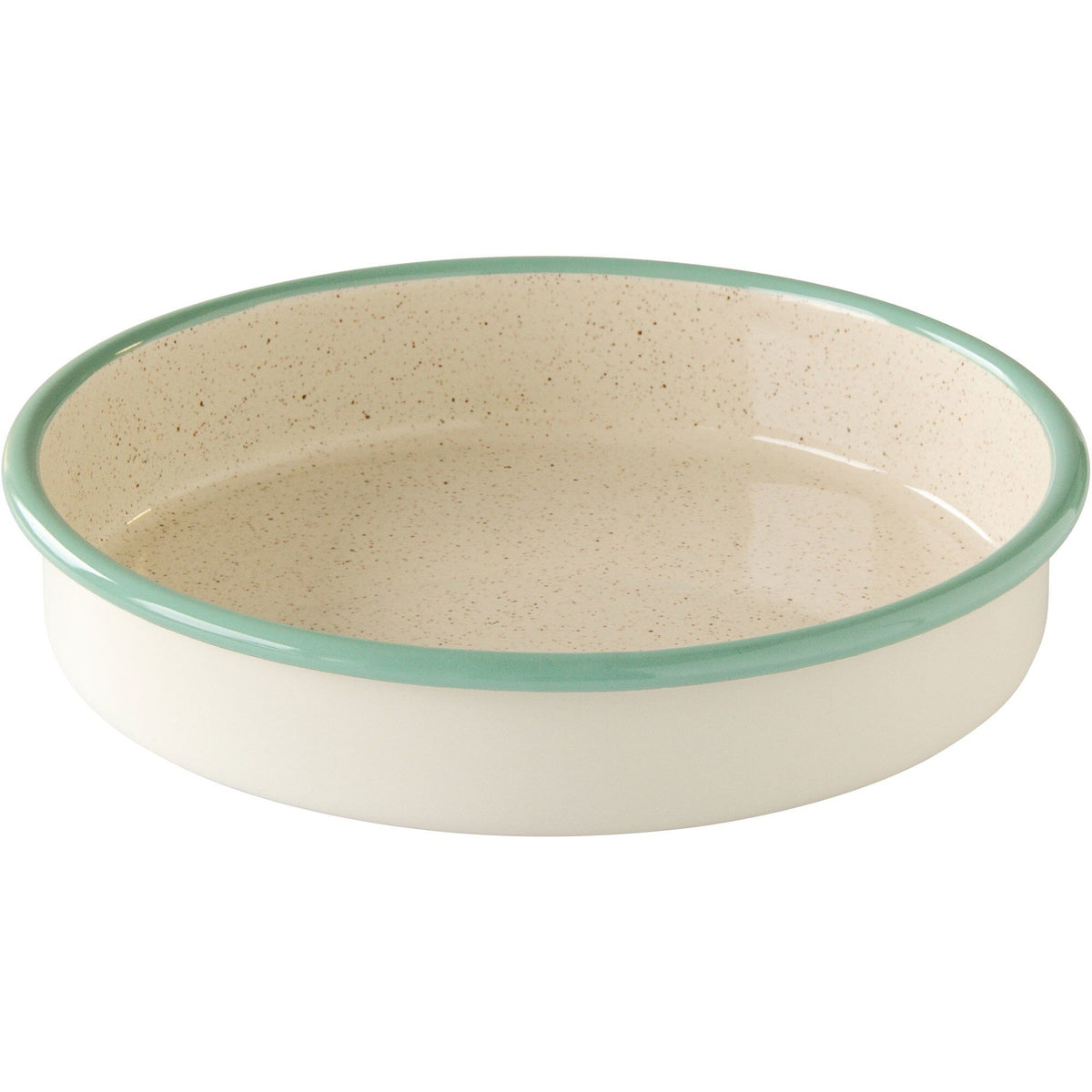 Kockums Jernverk rundt ovnfast emaljefad i creme lux, 24 cm