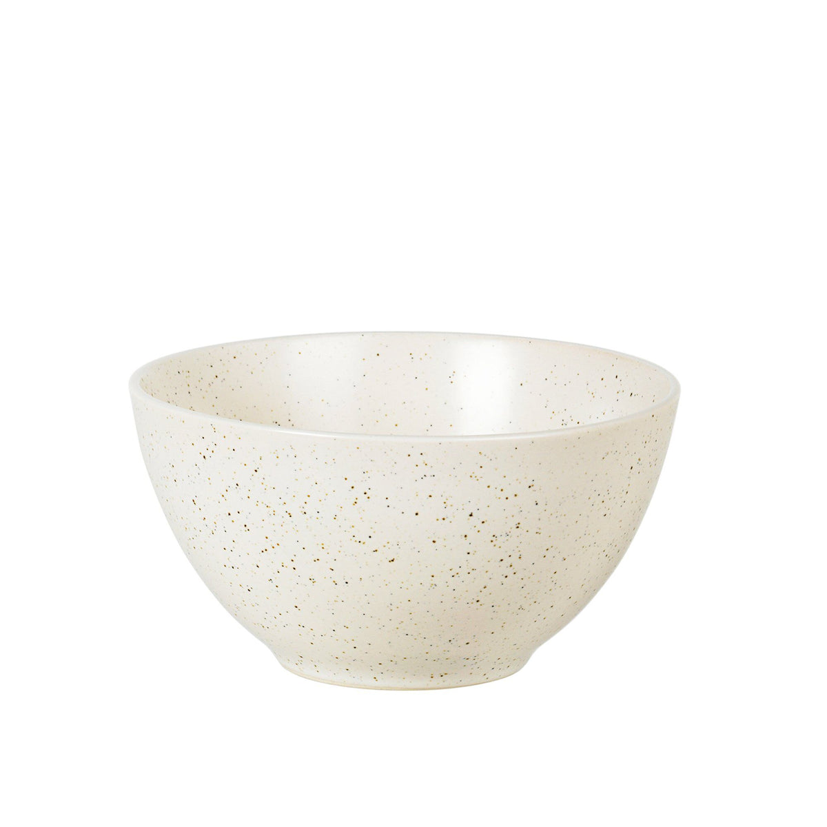 Broste Copenhagen Nordic Vanilla høj skål i cremefarvet stentøj, 17 cm