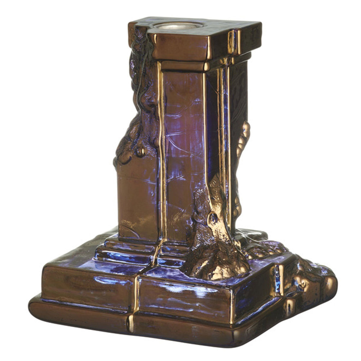 Kosta Boda Rocky Baroque lysestage på 150 mm med glossy glaze