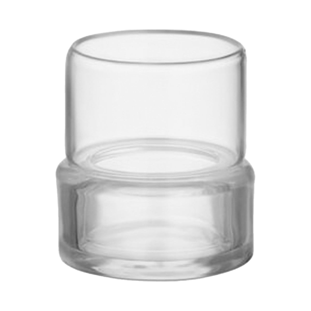 Lav Orrefors Tou lyslygte på 7 cm med minimalistisk to-delt form