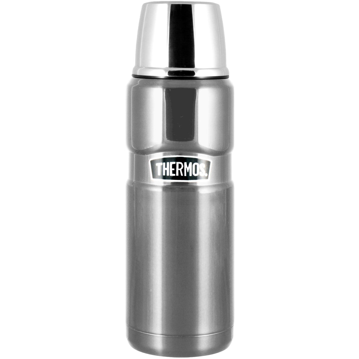 Grafitgrå Thermos King termokande på 1,2 liter i rustfrit stål med skruelåg