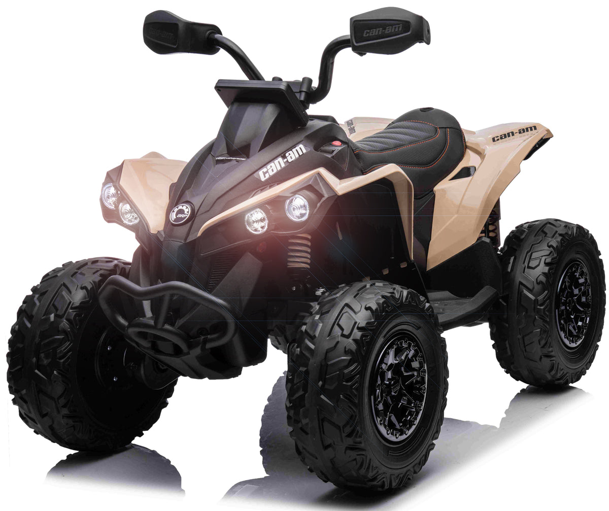 Can-Am Renegade el-ATV til børn fra Megaleg med lædersæde og gummihjul