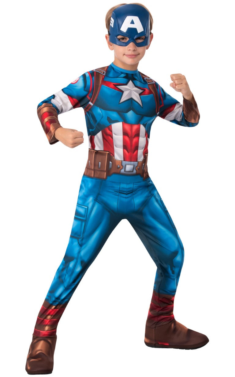 Rubie's Captain America Classic Avengers børnekostume med heldragt og maske