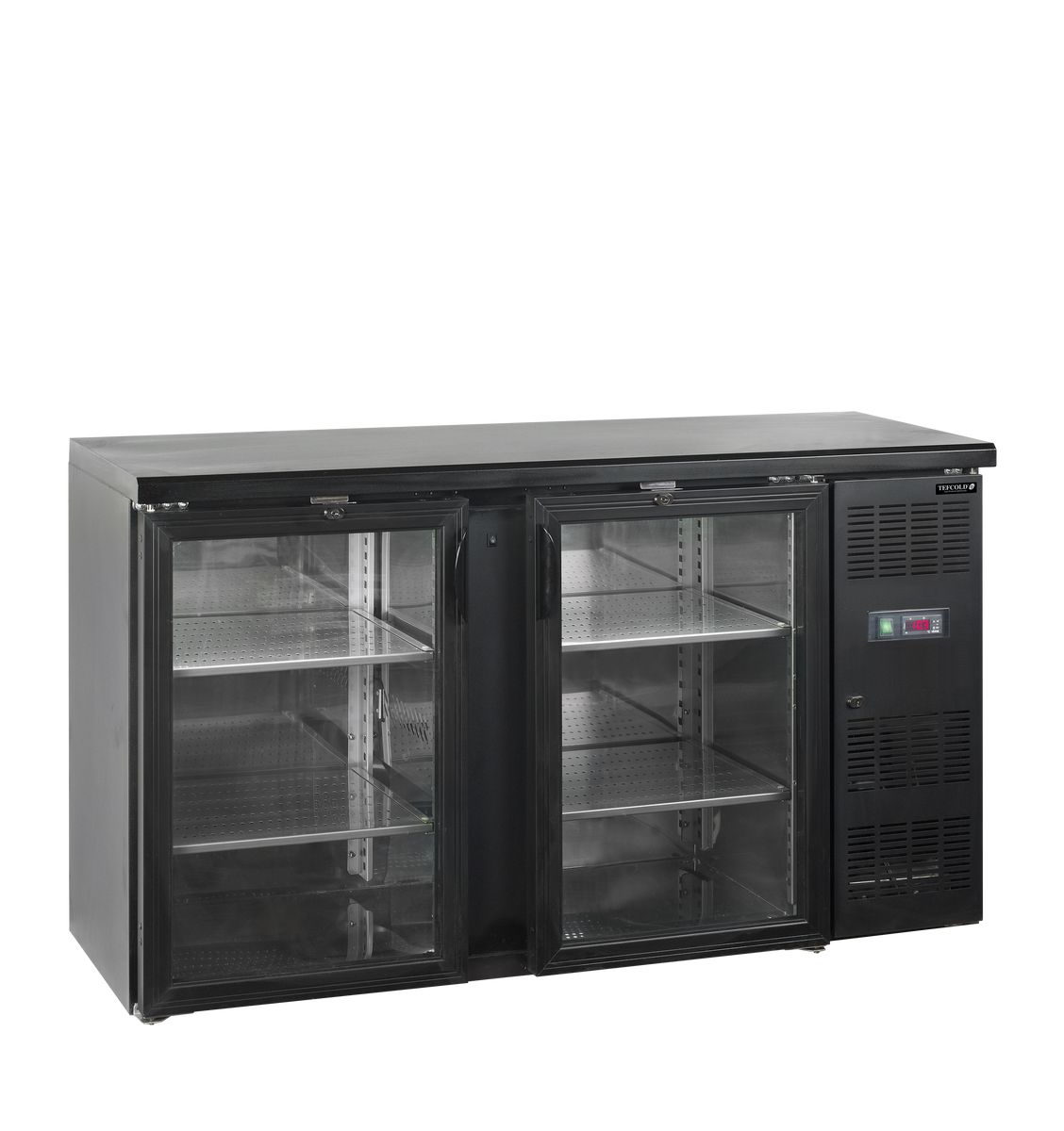 Tefcold CBC210G sort backbar køleskab på 277 liter