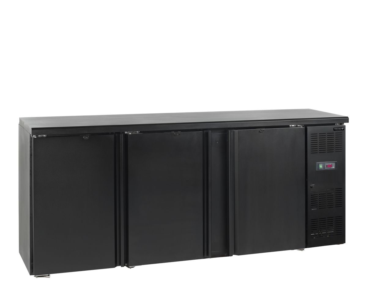 Tefcold CBC310 sort backbar køleskab med 442 liter