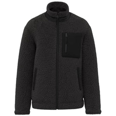Unisex sherpa jakke fra Custom Collection med sherpa-look og plads til branding