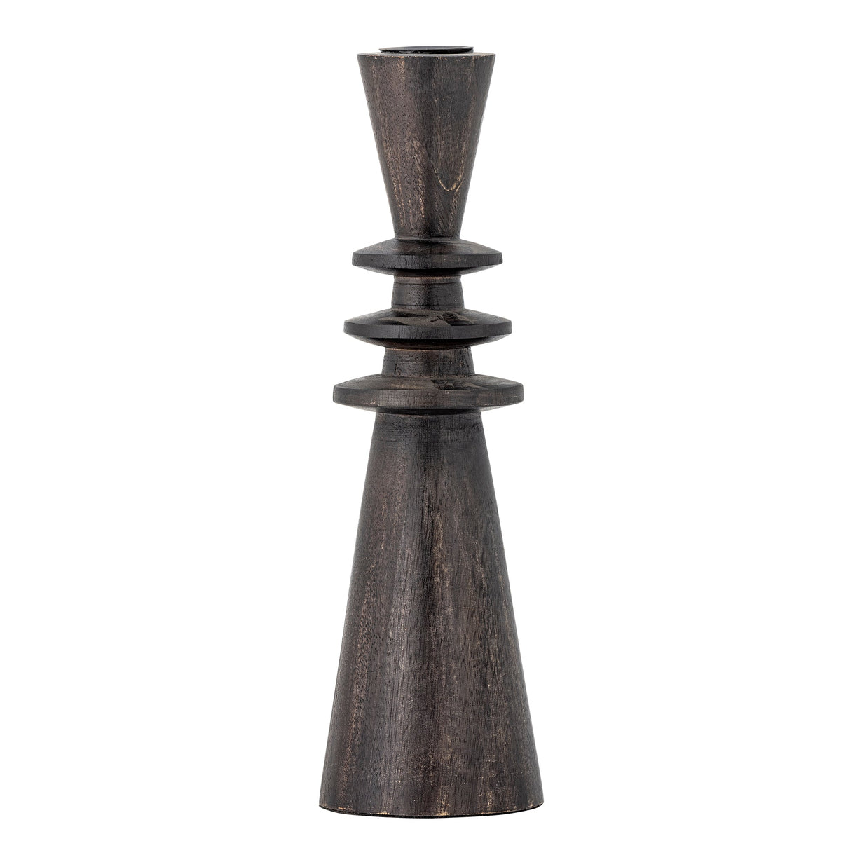 Sort Armel lysestage i mangotræ fra Bloomingville, Ø8 x H26 cm