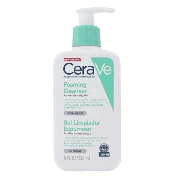 CeraVe Foaming Cleanser til normal til fedtet hud, flaske med 236 ml