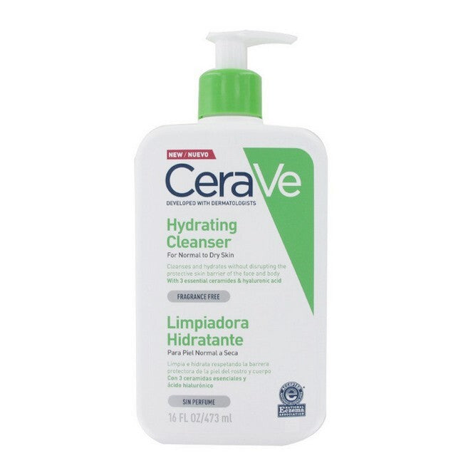 CeraVe Hydrating Cleanser ansigtsrens til normal til tør hud i 473 ml flaske