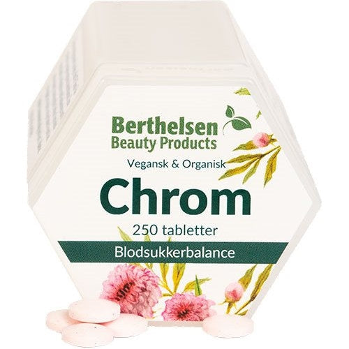 Pakning med chrom, 250 tabletter, fra Berthelsen