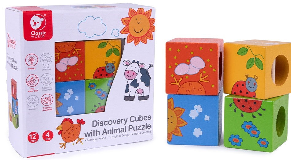 Se Classic World Discovery Cubes med dyrepuslespil (fra 12 M) ✔ Kæmpe udvalg i Classic World - Køb online på udsalg og tilbud lige nu ✔ Meget billig fragt og hurtig levering - Varenummer: MMAction-2293522 og 6927049000782 på lager - Udsalg på Puslespil fra 0 år Spar helt op til 73% - Over 739 kendte mærker på udsalg