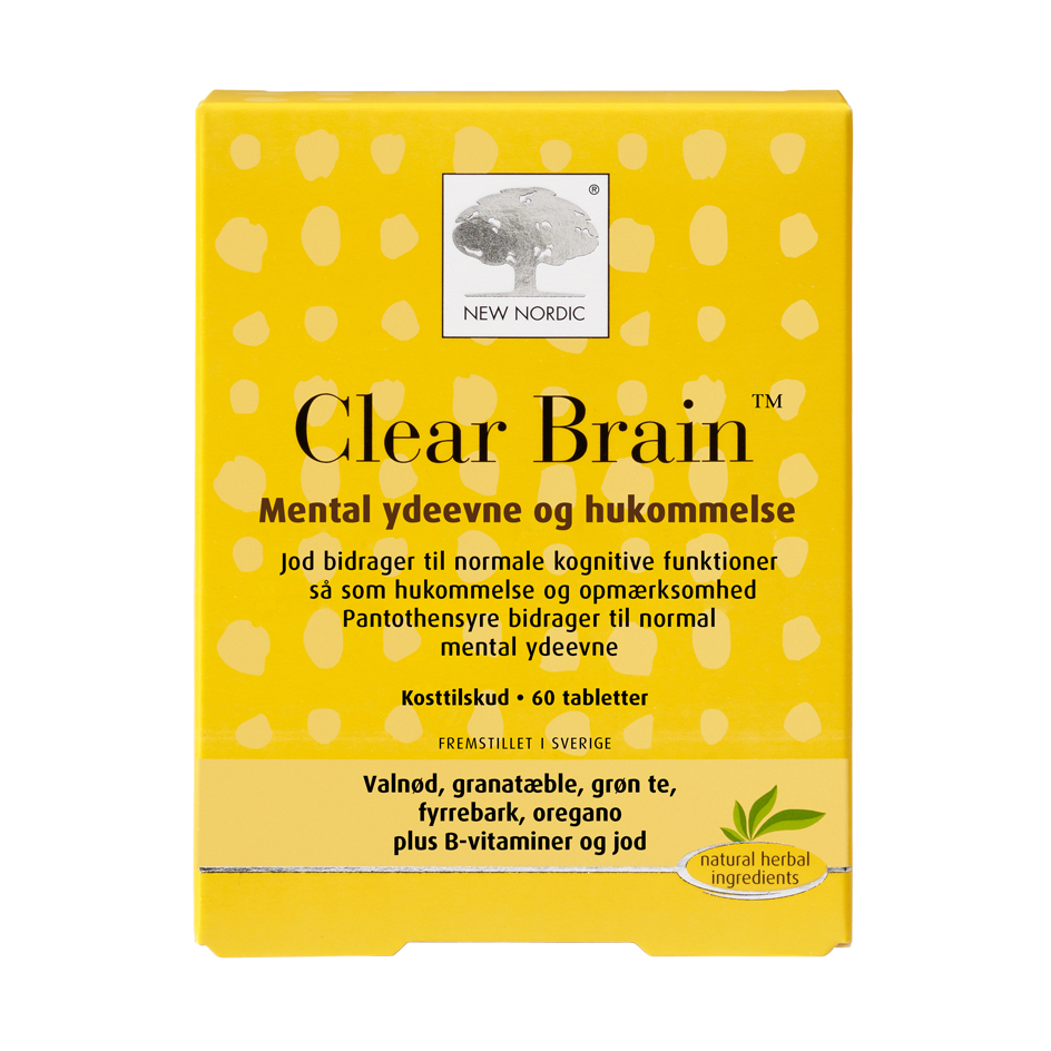 Se New Nordic Clear Brain 60 tabl. ✔ Kæmpe udvalg i New Nordic - Køb online på udsalg og tilbud lige nu ✔ Meget billig fragt og hurtig levering - Varenummer: Helsegrossisten-45200 og 5021807452002 på lager - Udsalg på Sundhed > Hjerne & hjerte > Få op til 69% i rabat - Shop udsalg fra mere end 1.798 mærker