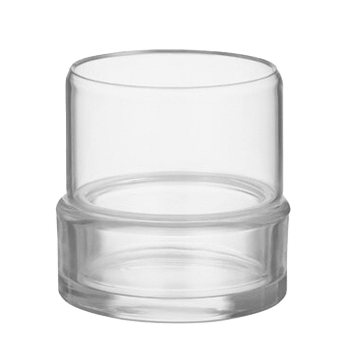 Orrefors Tou lysestage i glas på 8,4 cm med minimalistiske linjer