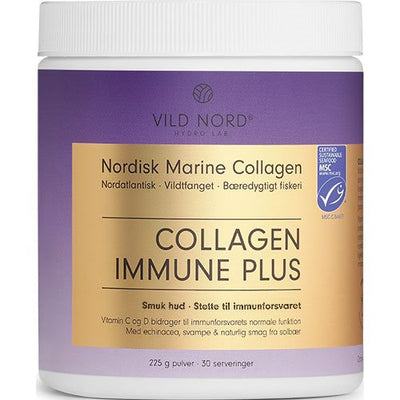 Se Vild Nord Collagen Immune Plus 225g - 3 for 999,- ✔ Kæmpe udvalg i  Vild Nord - Køb online på udsalg og tilbud lige nu ✔ Hurtig levering: 1 - 2 Hverdage samt billig fragt - Varenummer: HG-56079 og barcode / Ean: 5714662002580 på lager - Udsalg på Hår > Vild Nord > Hud Spar op til 54% - Over 1354 design mærker på udsalg