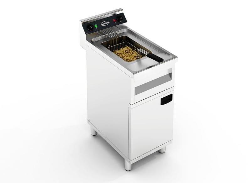 Combisteel fritstående frituregryde i gulvmodel med 12 liters oliekar