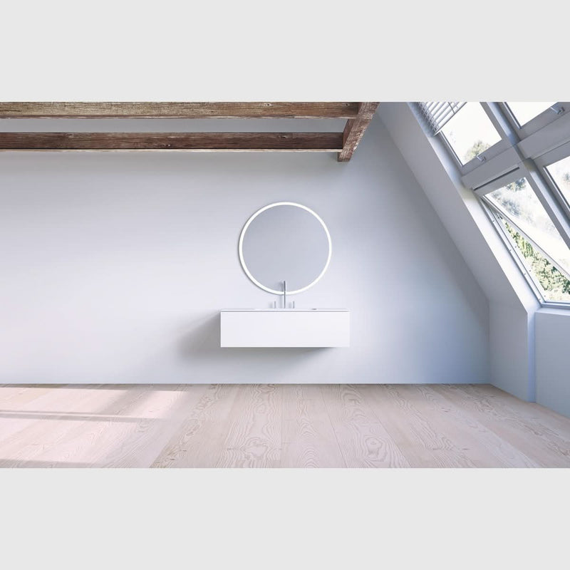Se tilbud på Copenhagen Bath SQ2 100 kabinet med center vask - mat hvid. Billigt udsalg! Hurtig levering: 1-2 hverdage. Varenummer: BADE-38075058225341. Udsalg på badeværelsesmøbler. Spar op til 66%.