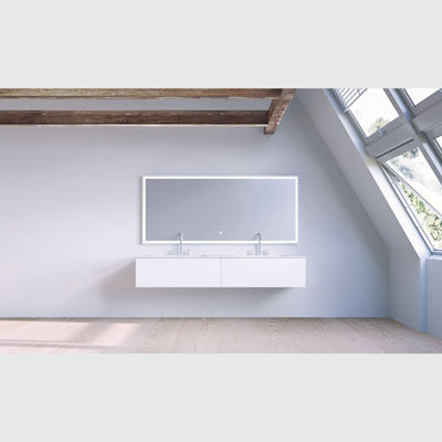 Se tilbud på Copenhagen Bath SQ2 160 kabinet med dobbelt vask - mat hvid. Billigt udsalg! Køb online nu. Hurtig levering: 1-2 hverdage. Varenummer: BADE-38075059110077.