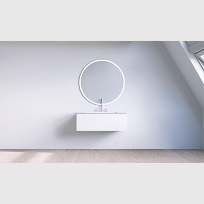 Se tilbud på Copenhagen Bath SQ2 80 kabinet med center vask - mat hvid. Billigt udsalg på badeværelsesmøbler. Køb online nu! Hurtig levering. Varenummer: BADE-38075058028733.