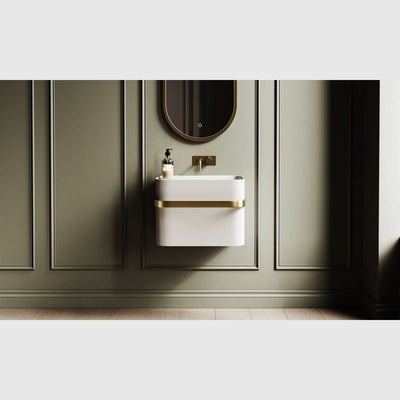 Se tilbud på Copenhagen Bath Yuno Rail 41 håndklædeholder i børstet guld - mat hvid. Billig fragt og hurtig levering! Udsalg på håndvaske - Spar op til 65%!