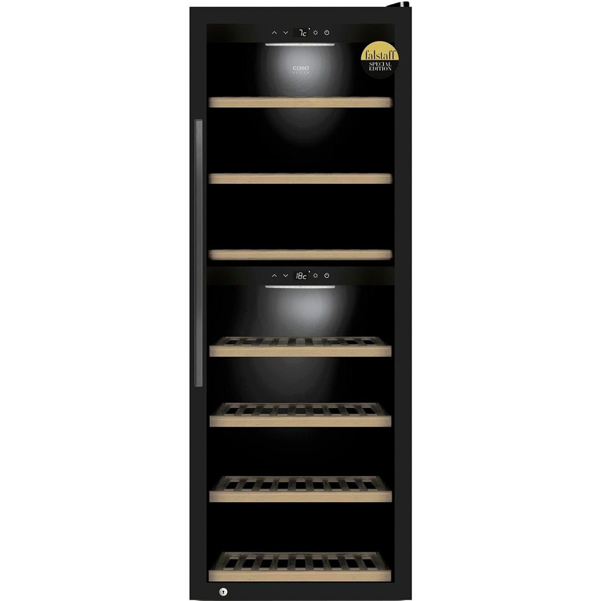 Caso WineExclusive 126 Smart Falstaff Edition vinkøleskab i matsort med glasfront