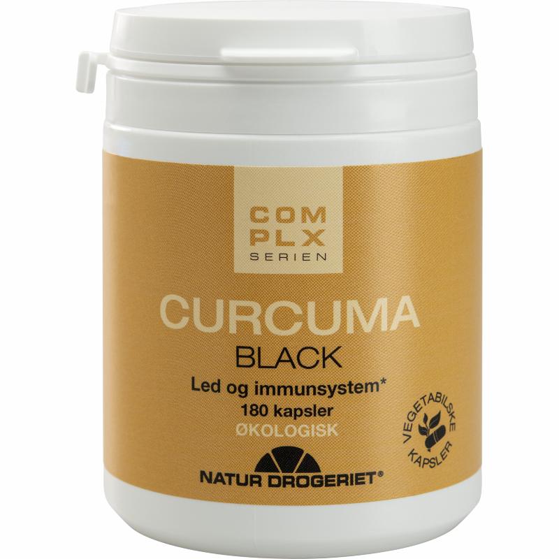 Pakke med Curcuma Black kapsler fra Natur-Drogeriet, 180 stk.