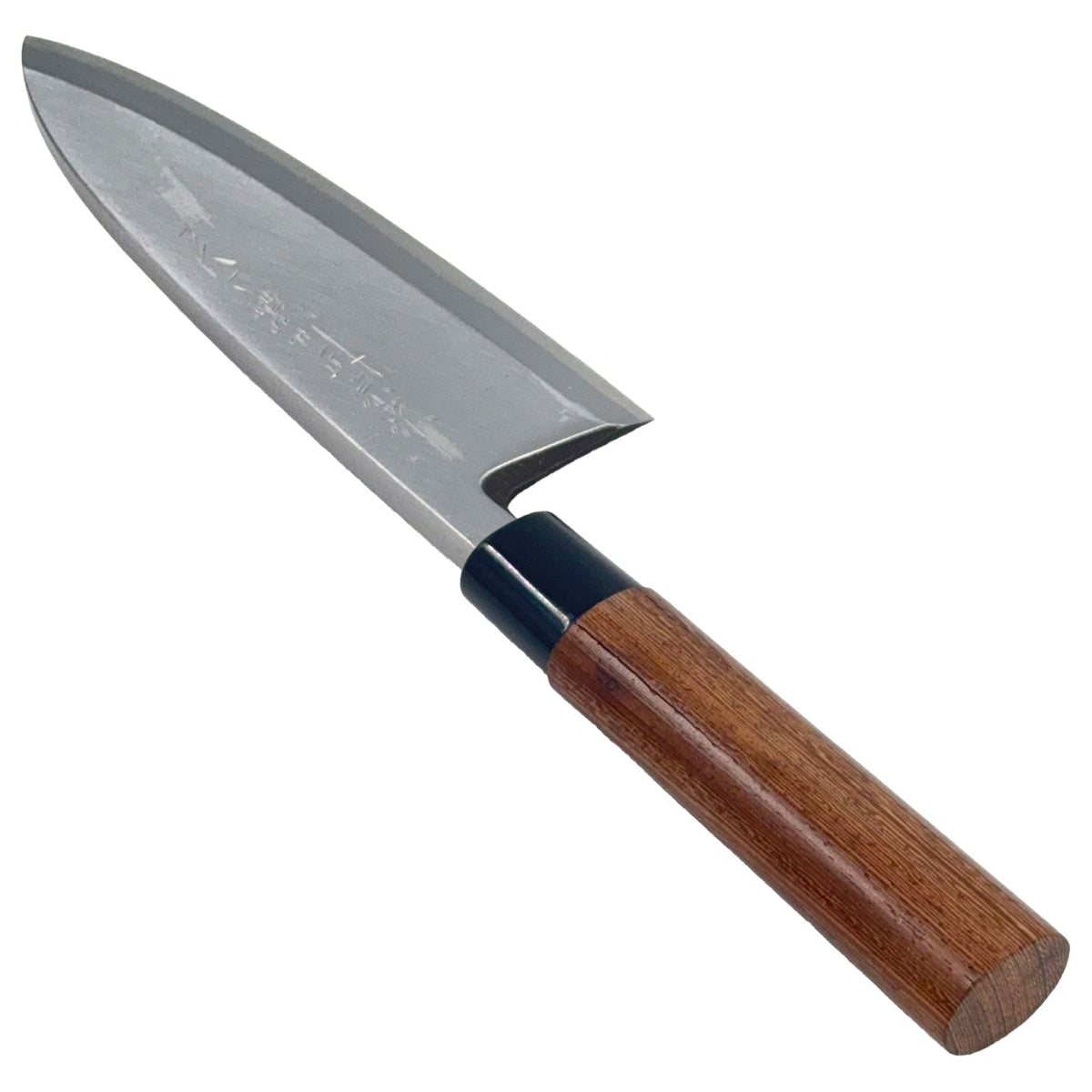 Fuji bluesteel Deba fileteringskniv med 18 cm blad, sølv og mørkt træ